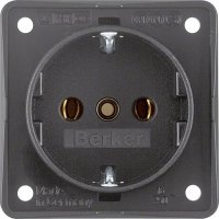 Schuko socket outlet Berker Colour grey