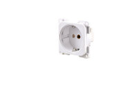 Schuko plug socket insert Colour white 2-pole 10 / 16 A...