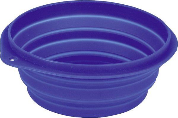 Gamelle de voyage silicone 500 ml bleu