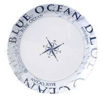 Assiette dess. mélam. Brunner Blue Ocean diam. 20 cm