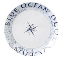 Assiette plate mélam. Brunner Blue Ocean diam. 25 cm