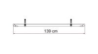 Fahrradschiene FIAMMA Rail Plus XL 139 cm Farbe aluminium / schwarz