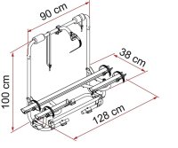 Bicycle rack FIAMMA Carry Bike Caravan XL A Pro 200 2 bikes Load cap.50kg. col. deep black