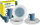 Crockery set melamine BRUNNER Meteore Azur 16 pcs. Colour white / blue