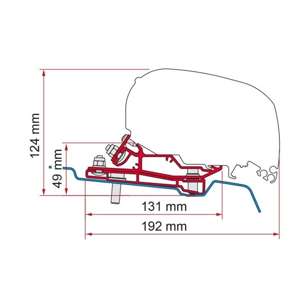 Adapter kit Fiamma Multi for F80S Ford Transit H3 from 2014