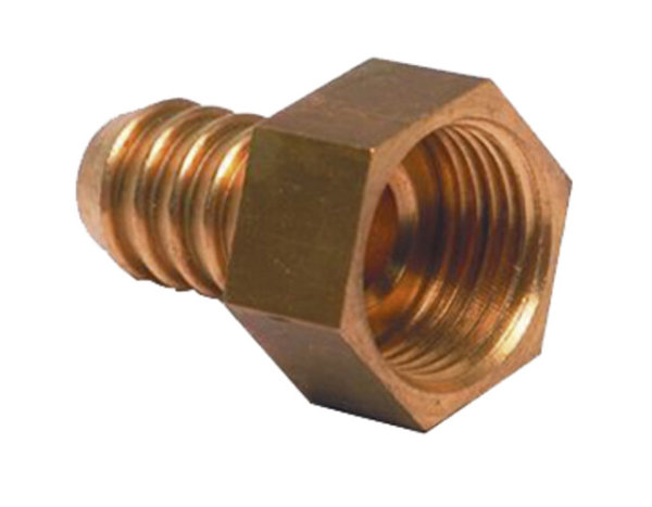 Straight brass nozzle 1 / 2 inch x 12 mm flexible 12 mm hoses