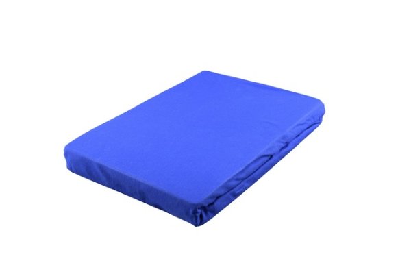 Drap-housse stretch jersey 75 / 190 - 85 / 200 cm Bleu toundra