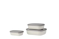 Multischüssel-Set MEPAL Cirqula rechteckig 3-teilig Farbe nordic white