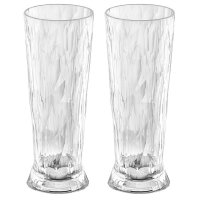 Verre bière koziol CLUB No.11 Superverre 500 ml, lot de 2 Farbe crystal clear