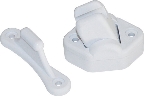 fermoir à clique glissant, blanc, 211 m, 3 mm support arrêtoir, construction porte mobile, D-4397