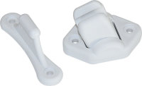 fermoir à clique glissant, blanc, 211 m, 3 mm support arrêtoir, construction porte mobile, D-4397