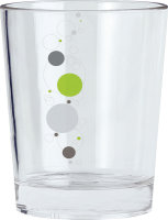 Brunner drinking glass Space made of SAN material grey green