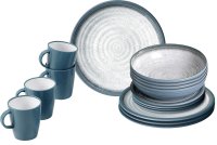 Brunner dishes set melamine Tuscany 16-pcs. Colour blue