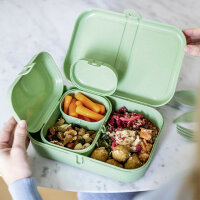 Lunchbox + couverts koziol PASCAL READY lot de 4 couleur nature leaf green