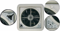 Roof hood MAXXAIR Maxxfan Deluxe with fan and rain cover, electr. opening Colour white