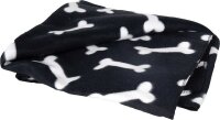 Dog fleece blanket Bones pattern 100 x 70 cm