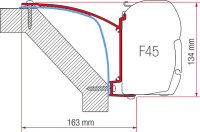 Kit adaptateur 3 pces pour store mural Fiamma F45 S / F45...