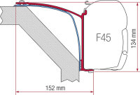 Adapter kit 3-part for Fiamma side awning F45 S / F45 L...