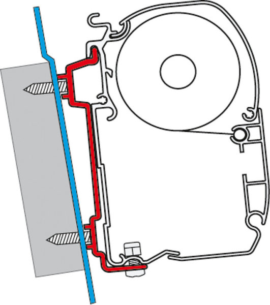 Adapterkit 2-tlg zu Wandmarkise Fiamma F45 S / F45 L Ford Transit High Roof