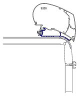 Adapterschiene 550 cm zu Dachmarkise Thule Omnistor Serie...