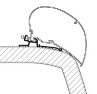 Adapter rail 400 cm for Thule Omnistor roof awning Series...