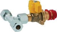 Branch coupling valve short with RVS8 x flange Plug-in...