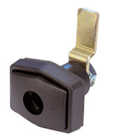 Rectangular flap lock 30 - 45 mm 70 x 40 x 65 mm Colour black