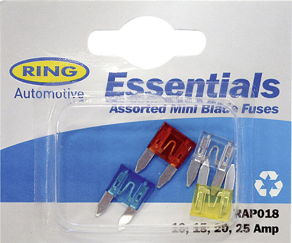 Pack de mini-fusibles enfichables plats KFZ 12 V