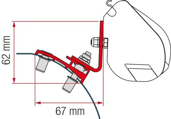 Adapter kit 2-part Fiamma PSA F35 from 2016