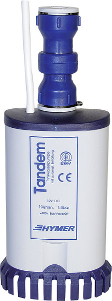 High power tandem Reich immersion pump 19 l / min 1.4 bar / 4.6 A Especially for Hymer