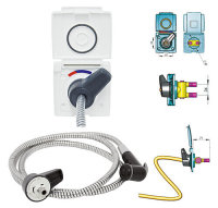 External shower connection incl. water socket & 2 m hose