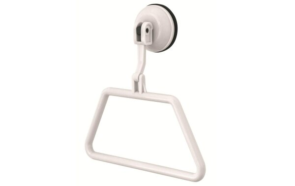 Hand towel holder Eurotrail with suct. cup col. white can be loaded with up to 2 kg