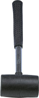 Rubber hammer with steel shaft