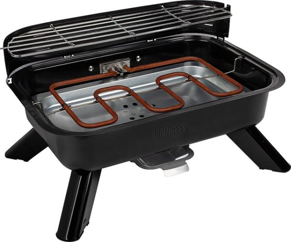 Barbecue hybride Princess électrique / charbon de bois 2000 W