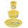 Geschirrset koziol CONNECT AFRICA 3er-Set Kleiner Teller+Schale+Becher Farbe organic yellow