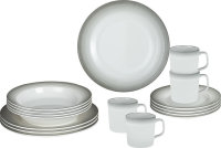 Crockery set melamine BRUNNER Astralys 16 pcs. Colour...