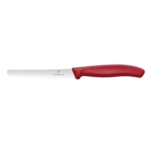 Couteau à tomates Victorinox SwissClassic, rond Couteau à dents, rouge