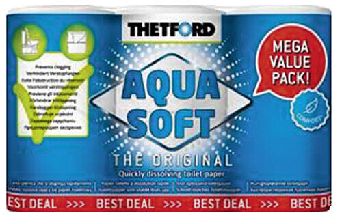 Toilettenpapier THETFORD Aqua Soft - 6 Rollen à 200 Blatt