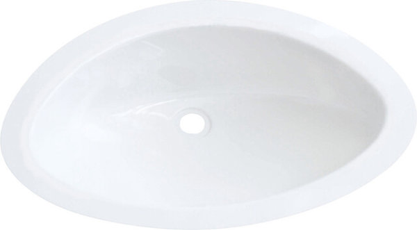 Basin inset oval large 510 x 350 x 150 mm Colour white - shiny