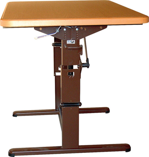 Height-adjustable table frame Length 75 cm Height 30 - 71 cm Colour brown