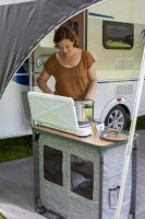 Küchenschrank Bo-Camp Kitchen Island Hampton Farbe grau