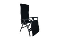 Chaise longue CRESPO Air-Deluxe 76 x 133 x 78 cm Noir