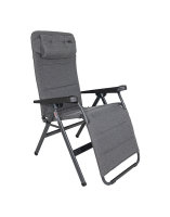 Deck chair CRESPO Tex-Supreme 72 x 119 x 81 cm Colour grey