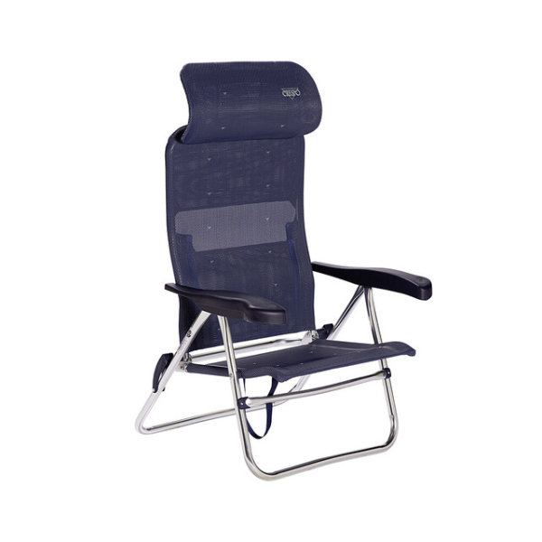 Strandstuhl CRESPO Beach Chair Alu Farbe blau