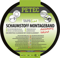 Schaumstoff-Montageband Petec doppelseitig klebend 10 m x...