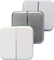 Double rocker switch Colour silver