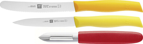 Lot couteau ZWILLING Twin Grip 3 pièces, coloris variés