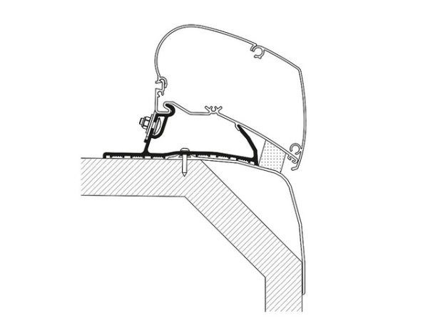 Markisenadapter THULE Laika Kreos für Dachmarkise Omnistor 6300 / 9200 - 3-tlg.