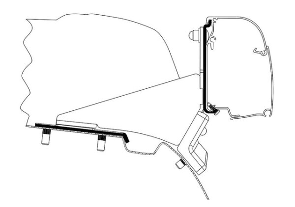 Awning adapter THULE T 4200 Mercedes Benz Vito Roof LHD