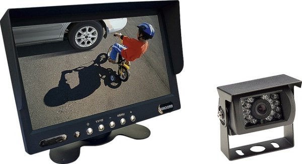 LCD-Monitor CAR GUARD RAV-MO 7, 7 pouces 2 entrées caméra +RAV-F Caméra de recul, 420 TVL